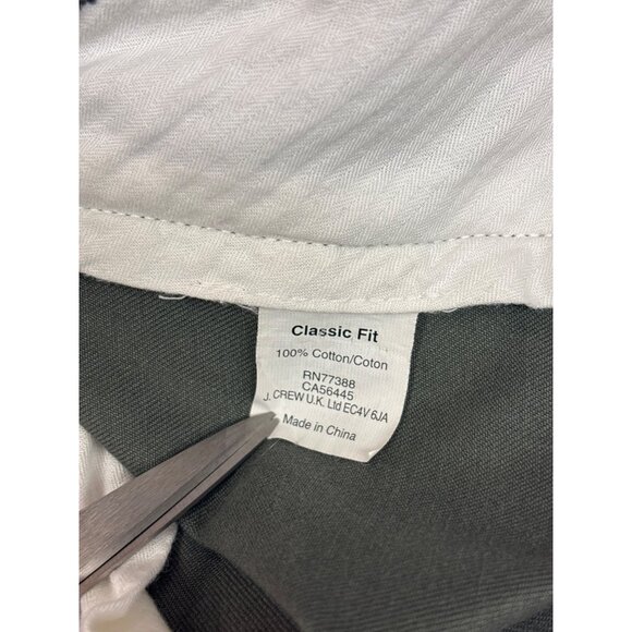 J.Crew Men's Classic Fit Chino Pants W33 L30 Green 100% Cotton - Picture 6 of 7